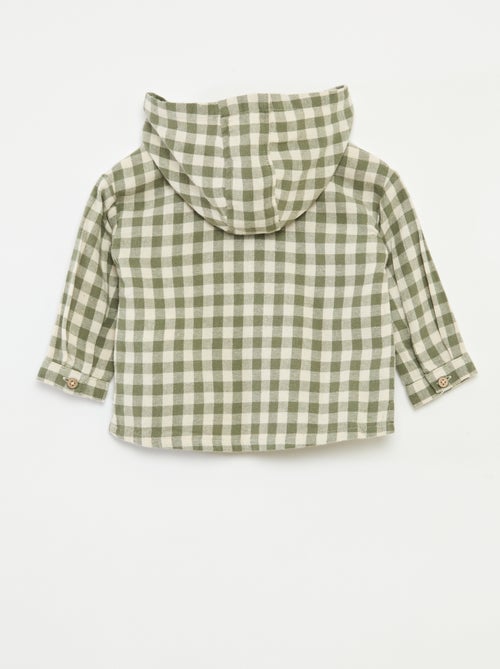 Camisa con capucha y bolsillo tipo canguro - Kiabi