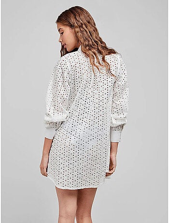 Camisa con cierre delantero de botones, 100% algodón
