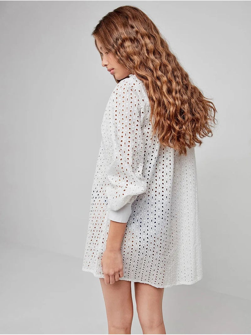 Camisa con cierre delantero de botones, 100% algodón Blanco - Kiabi