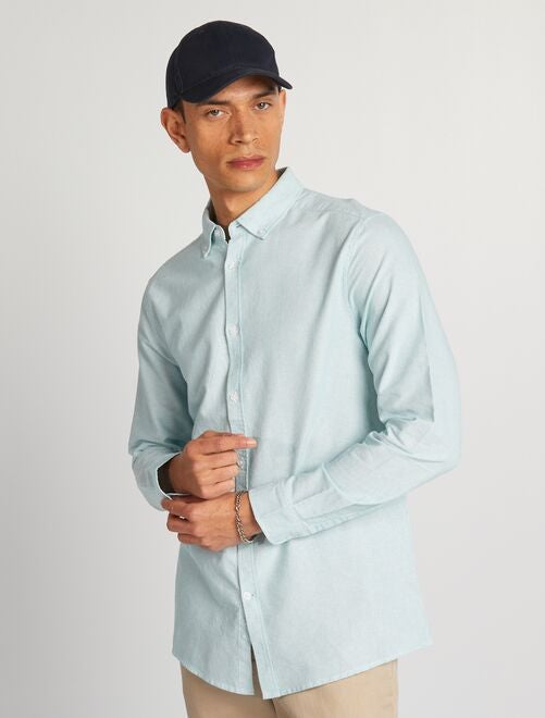 Camisa con corte recto y rayas - Kiabi