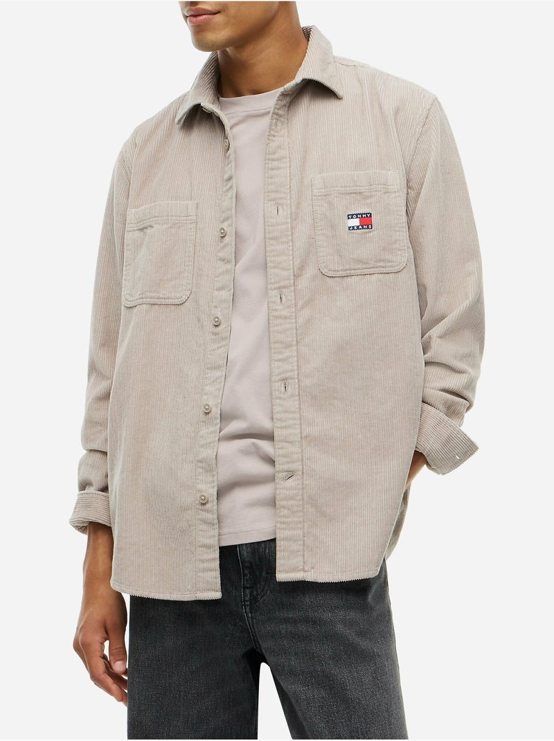 Camisa con cuello abotonado - tommy jeans Taupe - Kiabi