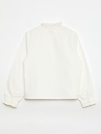 Camisa con cuello fantasía