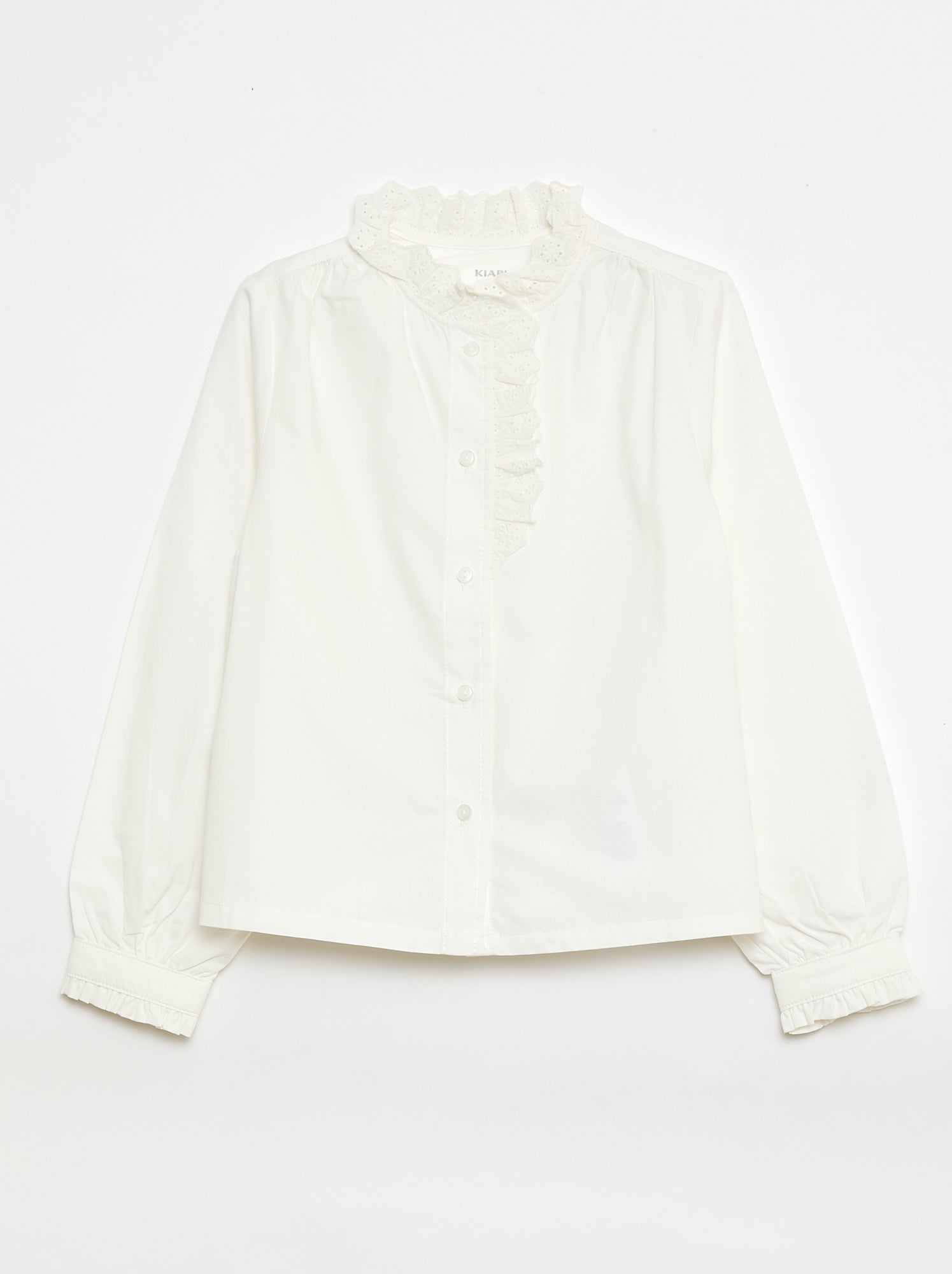 Camisa con cuello fantasía