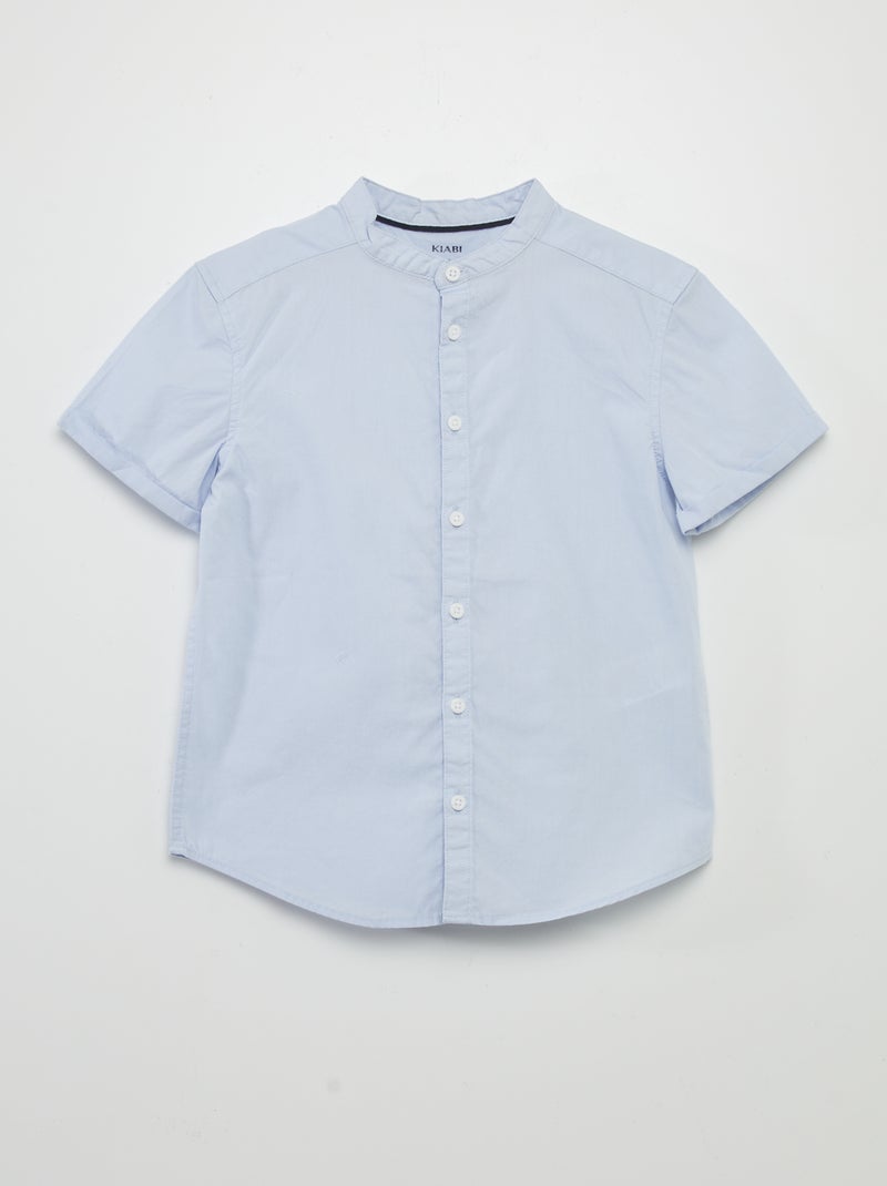Camisa con cuello mao AZUL - Kiabi