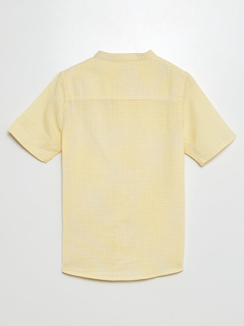 Camisa con cuello mao BLANCO - Kiabi