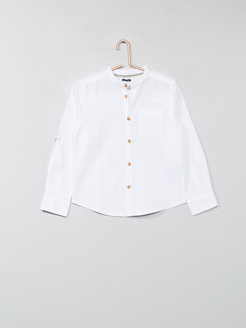 Camisa cuello mao - Blanco - 6.00€