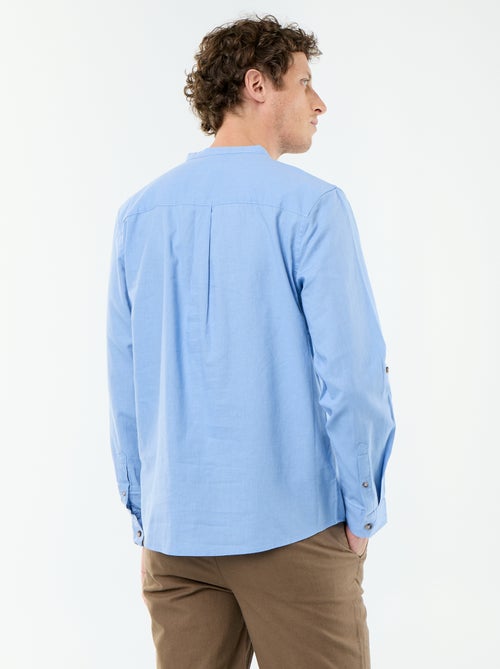 Camisa con cuello mao de lino - Kiabi