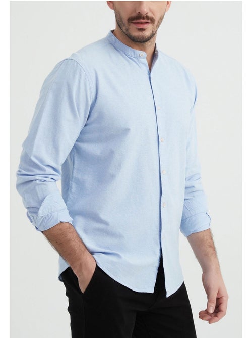 Camisa con cuello mao Kebello - Kiabi Camisa con cuello mao Kebello - Kiabi