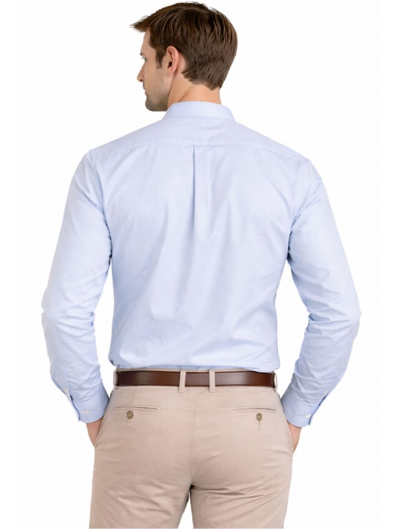 Camisa con cuello mao Kebello Azul cielo - Kiabi