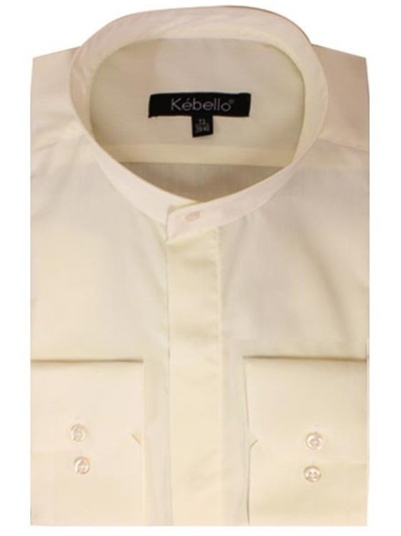 Camisa con cuello mao Kebello Crudo - Kiabi