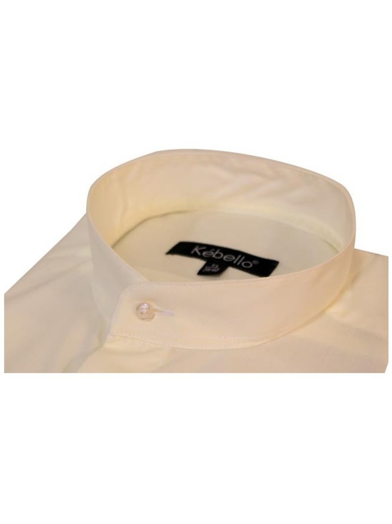 Camisa con cuello mao Kebello Crudo - Kiabi