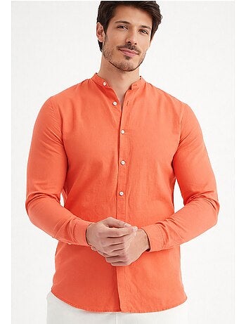 Camisa con cuello mao Kebello