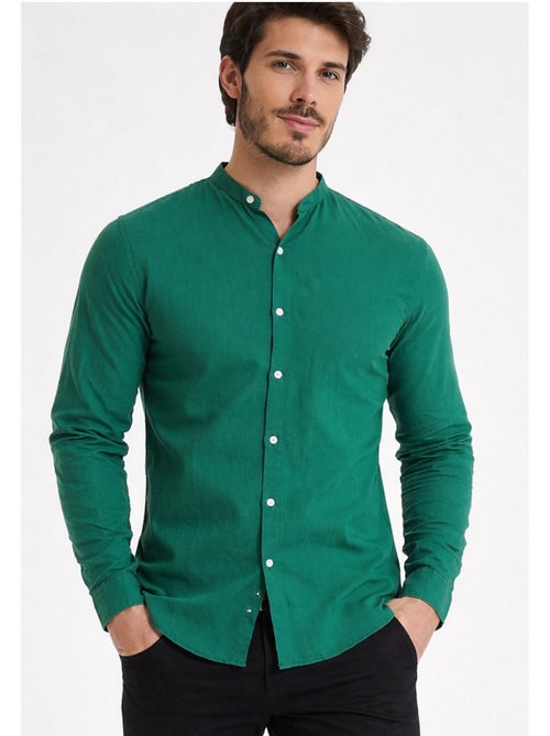 Camisa con cuello mao Kebello - Kiabi