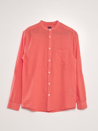 Camisa con cuello mao