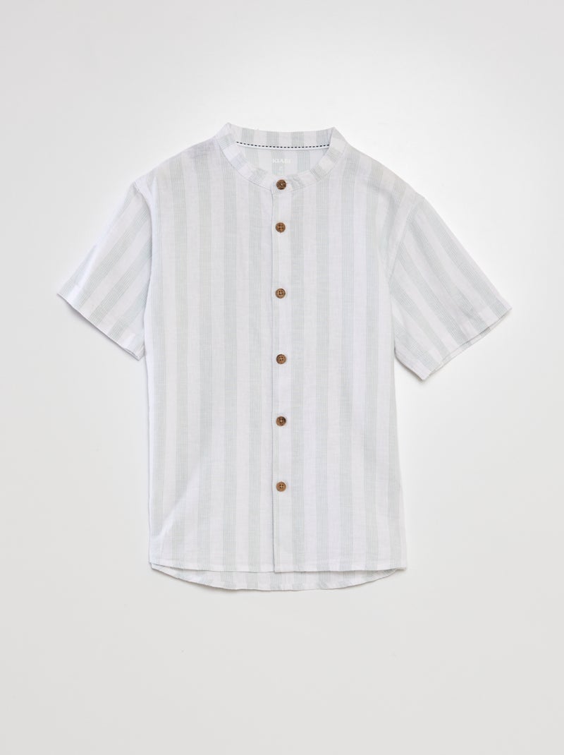 Camisa con cuello mao VERDE - Kiabi