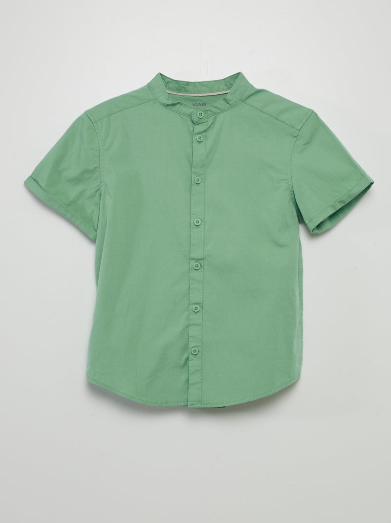 Camisa con cuello mao VERDE - Kiabi