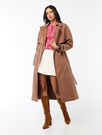 Camisa con cuello mao y mangas 3/4