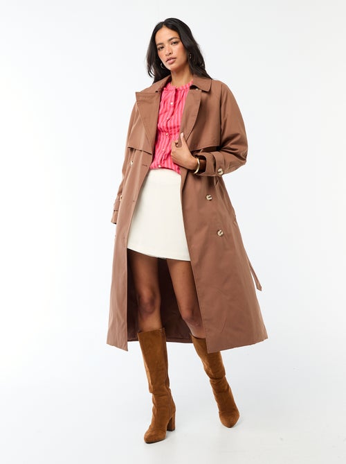 Camisa con cuello mao y mangas 3/4 - Kiabi