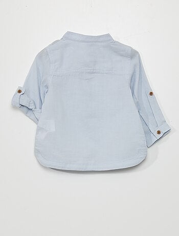 Camisa con cuello panadero