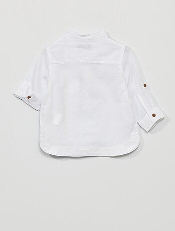 Camisa con cuello panadero