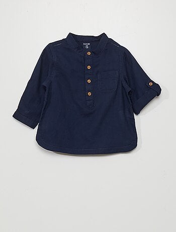Camisa con cuello panadero