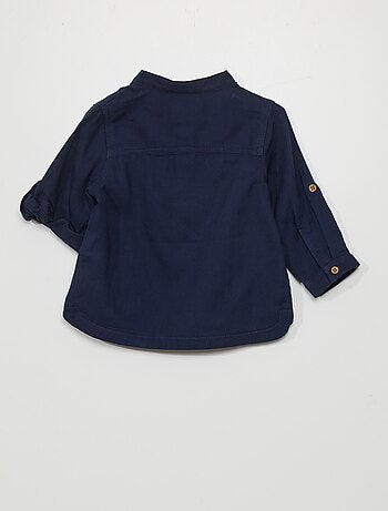Camisa con cuello panadero