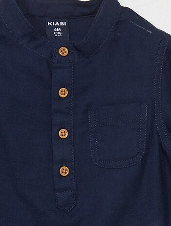 Camisa con cuello panadero