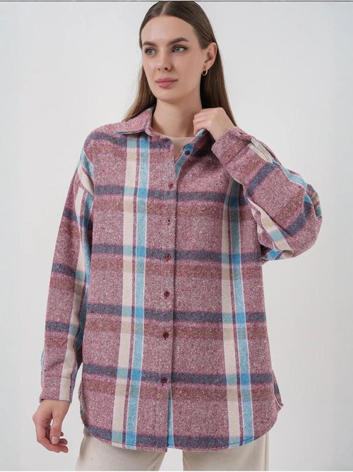 Camisa con doble bolsillo y estampado a cuadros bdart - Kiabi Camisa con doble bolsillo y estampado a cuadros bdart - Kiabi