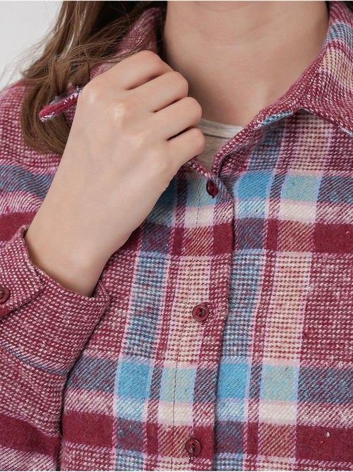 Camisa con doble bolsillo y estampado a cuadros bdart - Kiabi Camisa con doble bolsillo y estampado a cuadros bdart - Kiabi