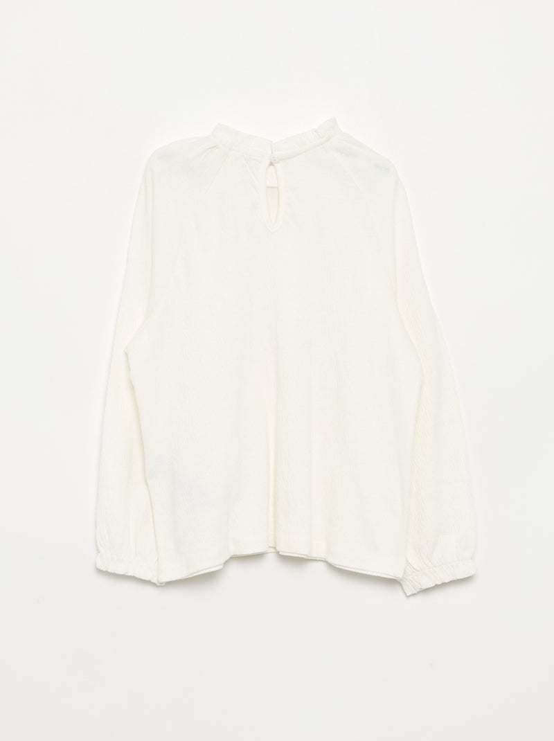Camisa con efecto blusa Blanco - Kiabi