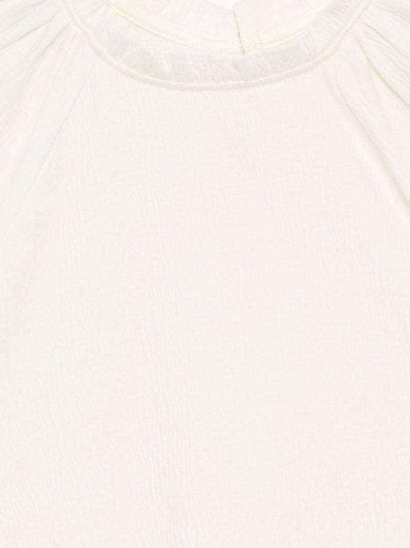 Camisa con efecto blusa Blanco - Kiabi