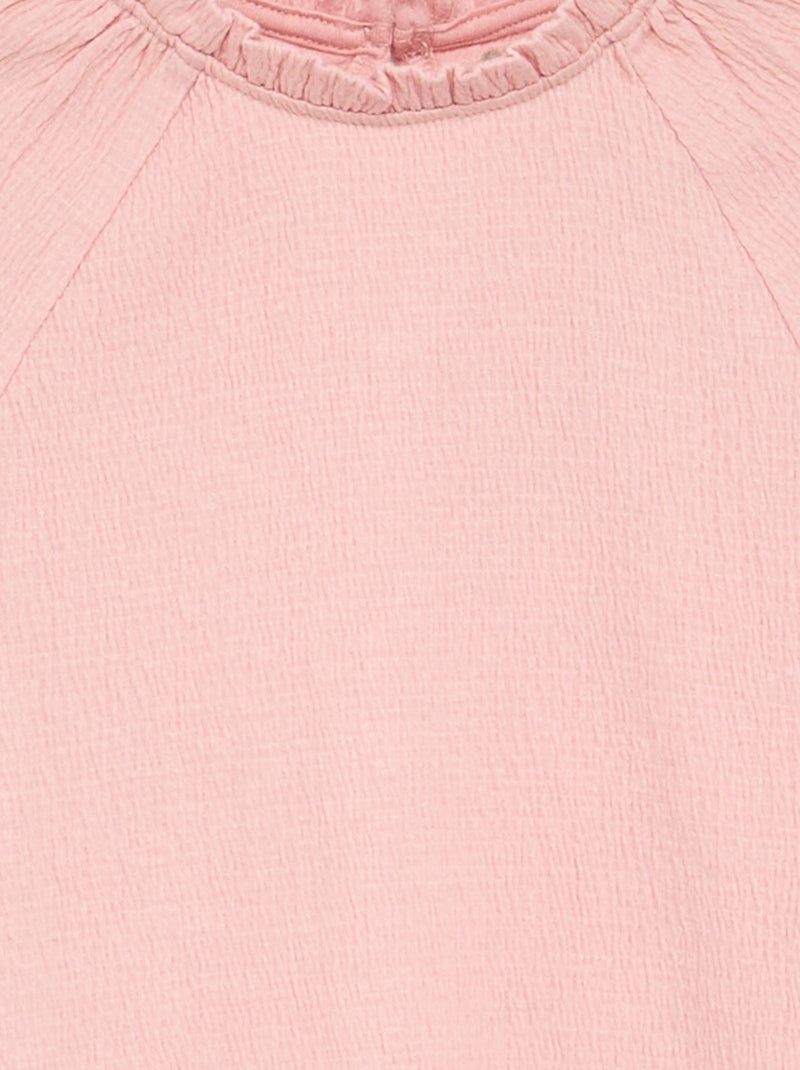 Camisa con efecto blusa Rosa - Kiabi