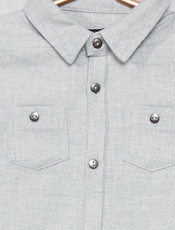 Camisa con efecto franela jaspeado - Kiabi