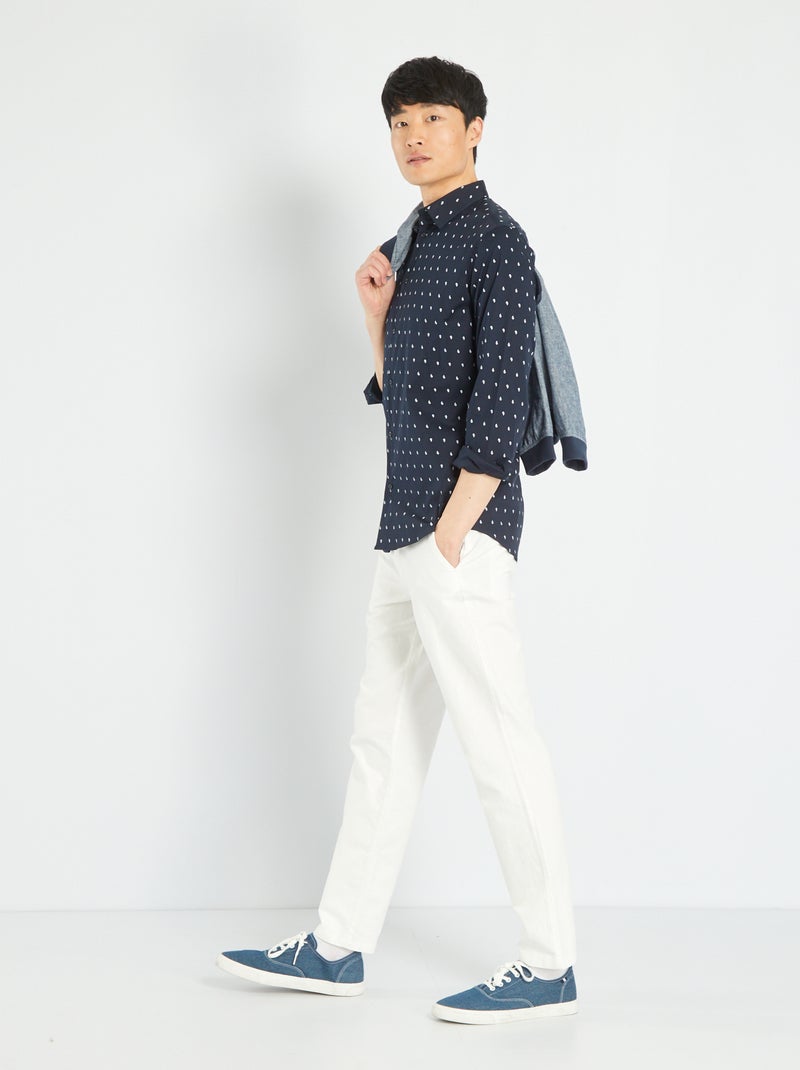 Camisa con estampado AZUL - Kiabi