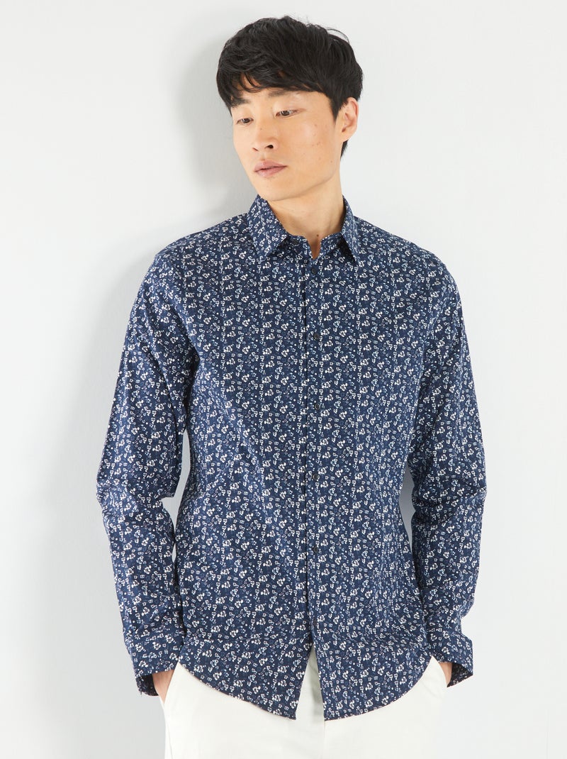 Camisa con estampado AZUL - Kiabi