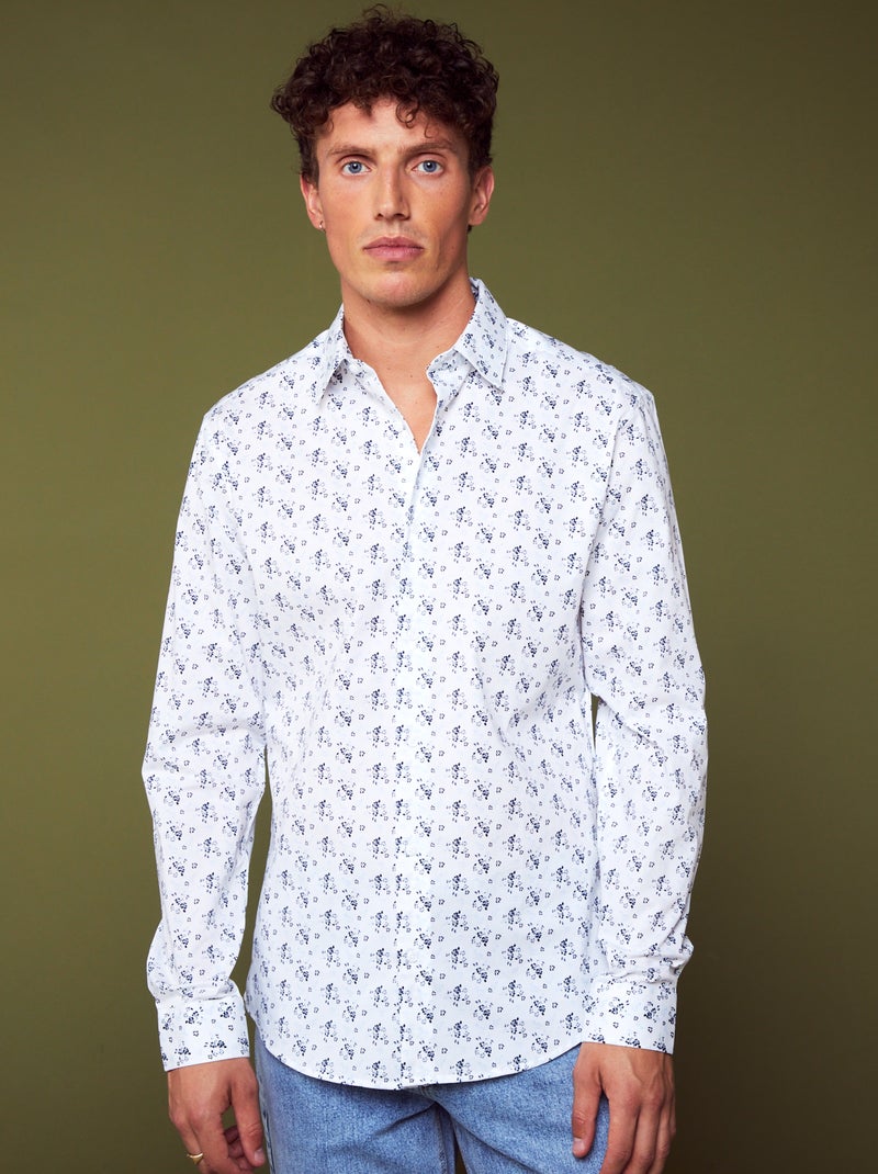 Camisa con estampado BLANCO - Kiabi