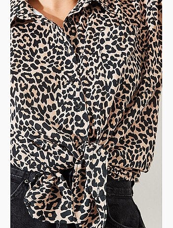Camisa con estampado de leopardo mbms lucci
