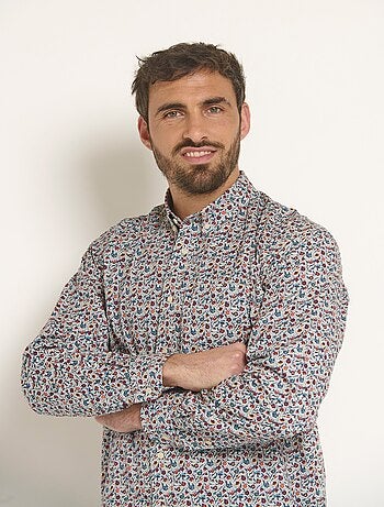 Camisa con estampado floral elegante - Afibel
