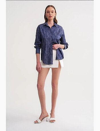 Camisa con estampado floral mixray