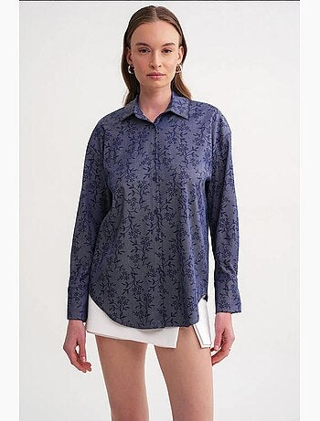 Camisa con estampado floral mixray
