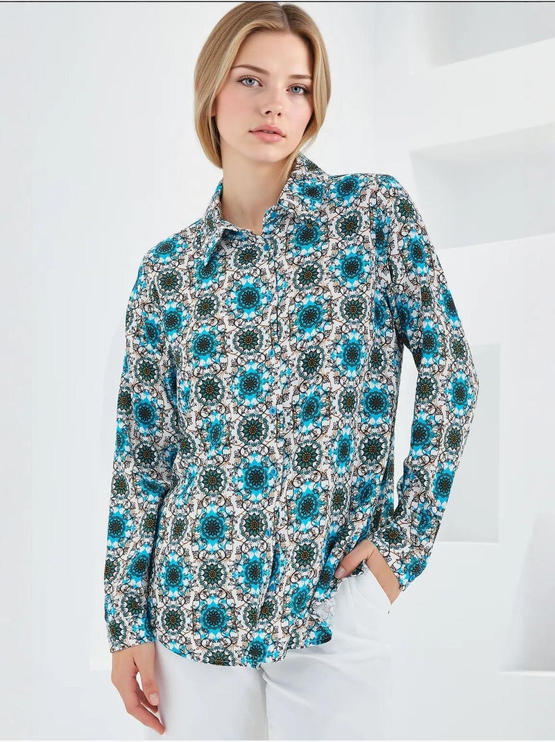 Camisa con estampado gráfico bdart Azul cielo - Kiabi