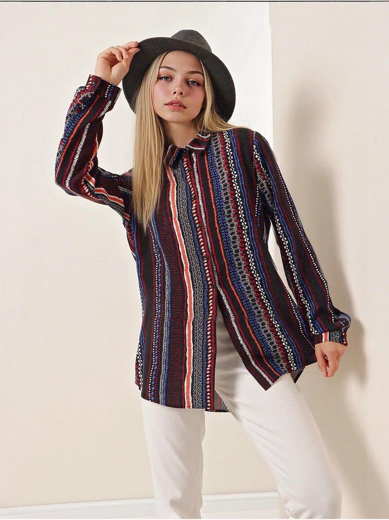 Camisa con estampado gráfico bdart Azul noche - Kiabi