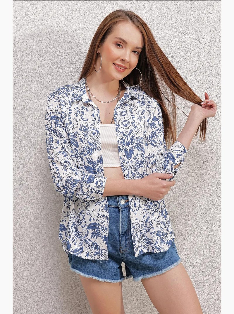 Camisa con estampado gráfico bdart Azul pastel - Kiabi