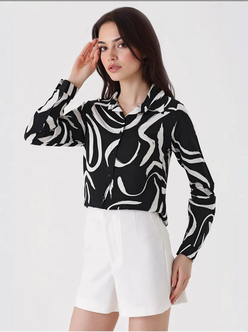 Camisa con estampado gráfico bdart Gris negro - Kiabi