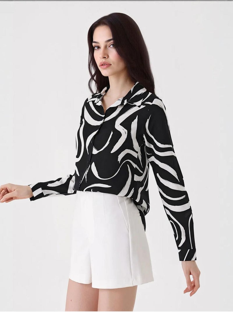 Camisa con estampado gráfico bdart Gris negro - Kiabi