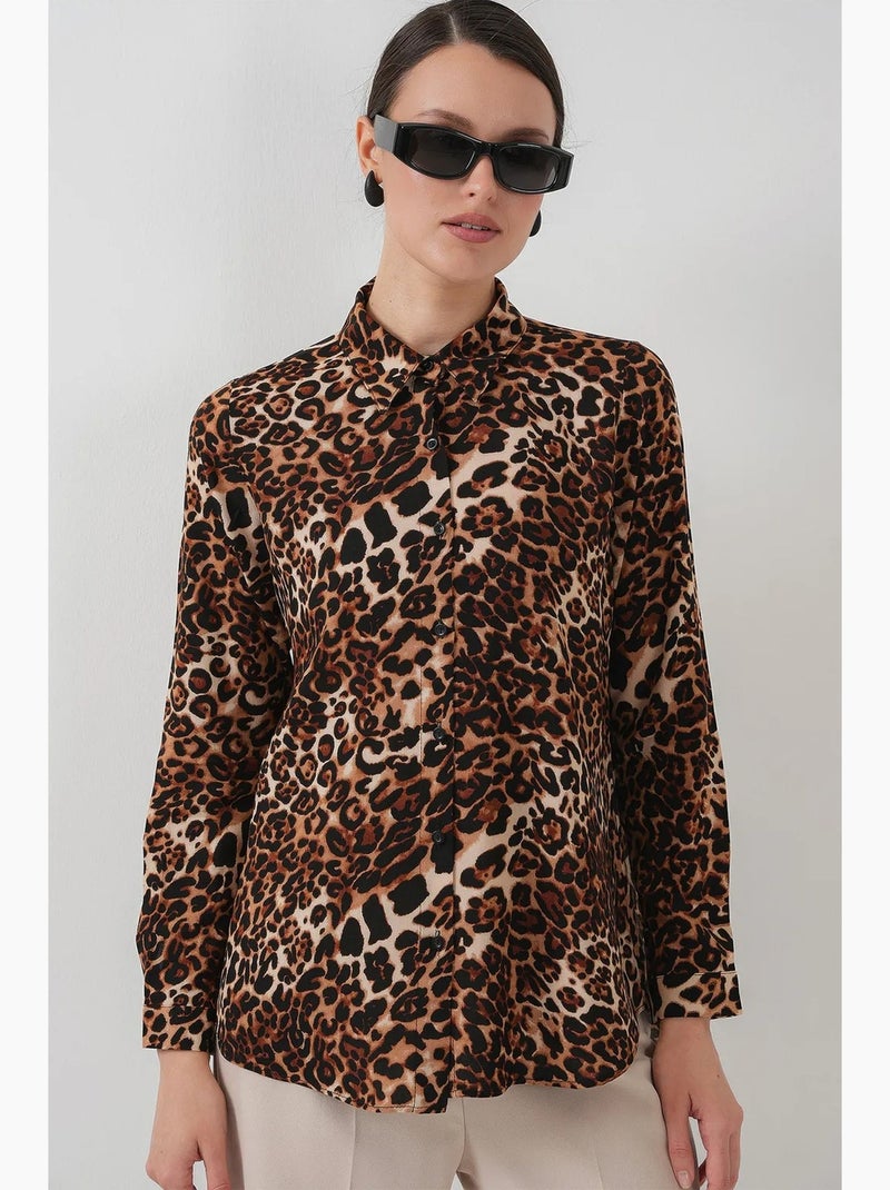 Camisa con estampado gráfico bdart Marrón - Kiabi