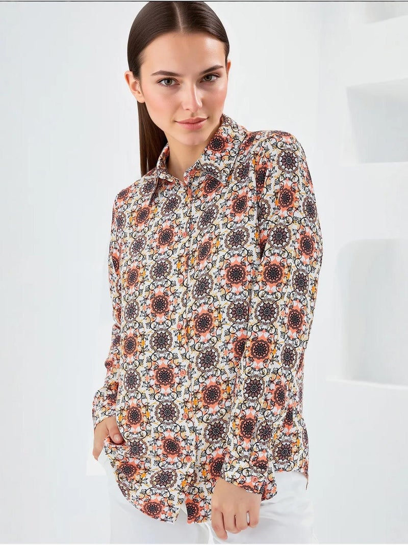Camisa con estampado gráfico bdart Naranja - Kiabi