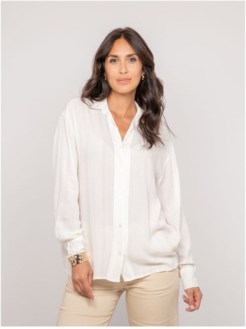 Camisa con hilo lurex ODAYA - Kiabi Camisa con hilo lurex ODAYA - Kiabi