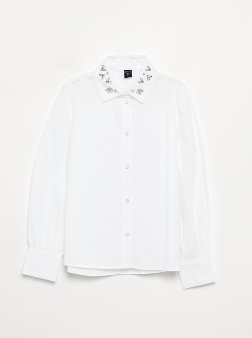 Camisa con joyas falsas en el cuello - Kiabi
