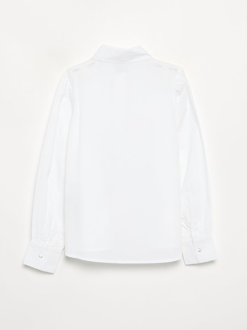 Camisa con joyas falsas en el cuello Blanco - Kiabi